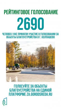 Почти 2700 колпашевцев проголосовали за благоустройство общественных территорий